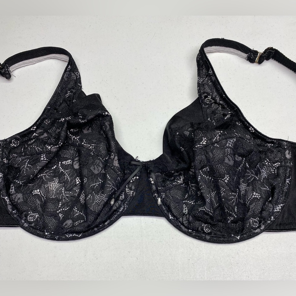 Ashley Graham BLK/WHT Unlined Underwire, 44D *P1101